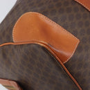 CELINE Macadam Boston Bag PVC Leather Brown Gold Tone Auth 196408A-17