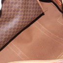 CELINE Macadam Boston Bag PVC Leather Brown Gold Tone Auth 196408A-9