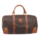 CELINE Macadam Boston Bag PVC Leather Brown Gold Tone Auth 196408A-13