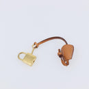 CELINE Macadam Boston Bag PVC Leather Brown Gold Tone Auth 196408A-12