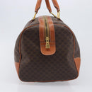 CELINE Macadam Boston Bag PVC Leather Brown Gold Tone Auth 196408A-4