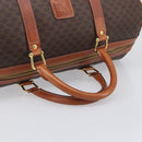 CELINE Macadam Boston Bag PVC Leather Brown Gold Tone Auth 196408A-7