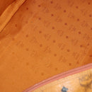 MCM Logogram Vicetos Boston Bag PVC Leather 2way Brown Gold Auth 196410-11