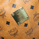 MCM Logogram Vicetos Boston Bag PVC Leather 2way Brown Gold Auth 196410-12