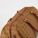 MCM Logogram Vicetos Boston Bag PVC Leather 2way Brown Gold Auth 196410-6