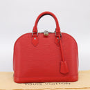 LOUIS VUITTON Epi Alma PM Hand Bag Red Coklico M41154 LV Auth 196411V-12