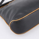 CELINE Shoulder Bag Leather Black Gold Tone Auth 196412-11