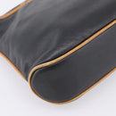 CELINE Shoulder Bag Leather Black Gold Tone Auth 196412-13