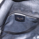 CELINE Shoulder Bag Leather Black Gold Tone Auth 196412-14