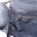 CELINE Shoulder Bag Leather Black Gold Tone Auth 196412-18