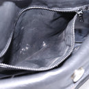 CELINE Shoulder Bag Leather Black Gold Tone Auth 196412-19