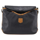 CELINE Shoulder Bag Leather Black Gold Tone Auth 196412-2