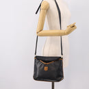 CELINE Shoulder Bag Leather Black Gold Tone Auth 196412-23