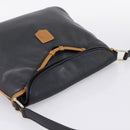 CELINE Shoulder Bag Leather Black Gold Tone Auth 196412-6