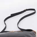 CELINE Shoulder Bag Leather Black Gold Tone Auth 196412-8