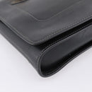 Christian Dior Shoulder Bag Leather Black Gold Tone Auth 196415-14