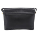 Christian Dior Shoulder Bag Leather Black Gold Tone Auth 196415-2