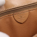 CELINE Macadam Hand Bag PVC Leather Brown Gold Tone Auth 196416-15