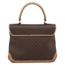 CELINE Macadam Hand Bag PVC Leather Brown Gold Tone Auth 196416-3