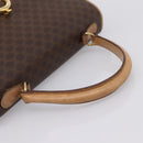 CELINE Macadam Hand Bag PVC Leather Brown Gold Tone Auth 196416-7