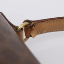 CELINE Macadam Hand Bag PVC Leather Brown Gold Tone Auth 196416-9