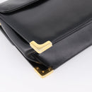 Christian Dior Shoulder Bag Leather Calf Skin Black Gold Tone Auth 196419A-16
