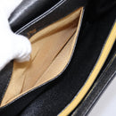 Christian Dior Shoulder Bag Leather Calf Skin Black Gold Tone Auth 196419A-12