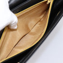 Christian Dior Shoulder Bag Leather Calf Skin Black Gold Tone Auth 196419A-21
