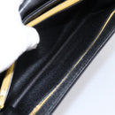 Christian Dior Shoulder Bag Leather Calf Skin Black Gold Tone Auth 196419A-22