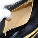 Christian Dior Shoulder Bag Leather Calf Skin Black Gold Tone Auth 196419A-24