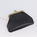 Christian Dior Shoulder Bag Leather Calf Skin Black Gold Tone Auth 196419A-25