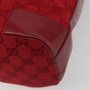 GUCCI GG Canvas Shoulder Bag Red Gold Tone 001 4204 Auth 196424A-16