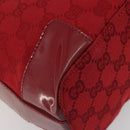 GUCCI GG Canvas Shoulder Bag Red Gold Tone 001 4204 Auth 196424A-9