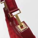 GUCCI GG Canvas Shoulder Bag Red Gold Tone 001 4204 Auth 196424A-10