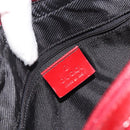 GUCCI GG Canvas Shoulder Bag Red Gold Tone 001 4204 Auth 196424A-18