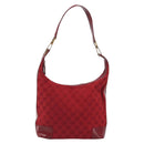 GUCCI GG Canvas Shoulder Bag Red Gold Tone 001 4204 Auth 196424A-13