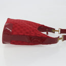 GUCCI GG Canvas Shoulder Bag Red Gold Tone 001 4204 Auth 196424A-3