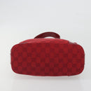 GUCCI GG Canvas Shoulder Bag Red Gold Tone 001 4204 Auth 196424A-5