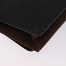 LOEWE Shoulder Bag Suede Dark Brown Gold Tone Auth 196425A-15