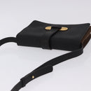 LOEWE Shoulder Bag Suede Dark Brown Gold Tone Auth 196425A-6