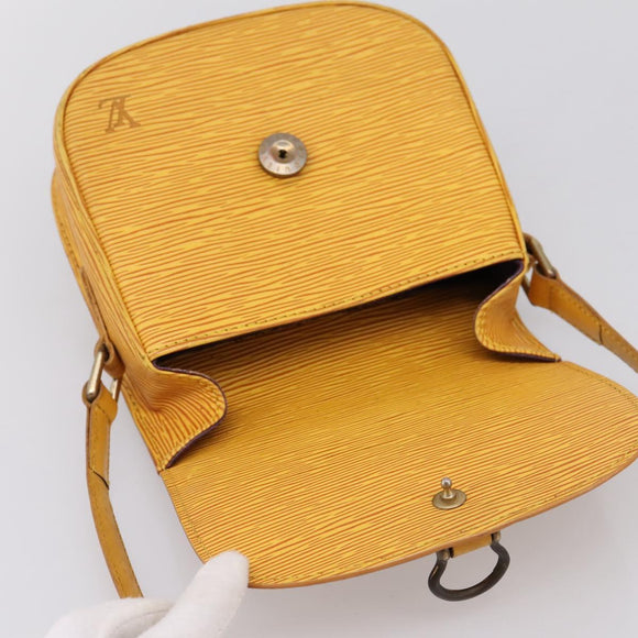 LOUIS VUITTON Epi Saint Cloud PM Shoulder Bag Yellow M52219 LV Auth 196426