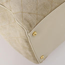 CHANEL Matelasse Boston Bag Canvas 2way Beige Gold Tone CC Auth 196428A-15