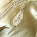 CHANEL Matelasse Boston Bag Canvas 2way Beige Gold Tone CC Auth 196428A-23