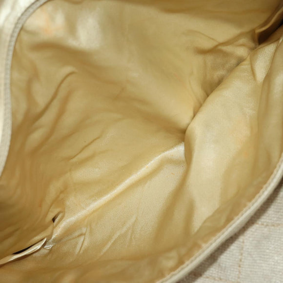 CHANEL Matelasse Boston Bag Canvas 2way Beige Gold Tone CC Auth 196428A