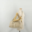 CHANEL Matelasse Boston Bag Canvas 2way Beige Gold Tone CC Auth 196428A-28