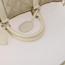 CHANEL Matelasse Boston Bag Canvas 2way Beige Gold Tone CC Auth 196428A-9