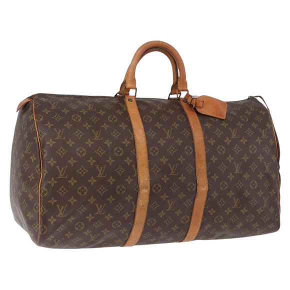 LOUIS VUITTON Monogram Keepall 55 Boston Bag M41424 LV Auth 196429