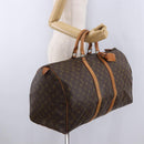 LOUIS VUITTON Monogram Keepall 55 Boston Bag M41424 LV Auth 196429-23