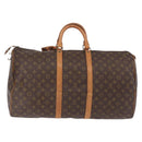 LOUIS VUITTON Monogram Keepall 55 Boston Bag M41424 LV Auth 196429-3