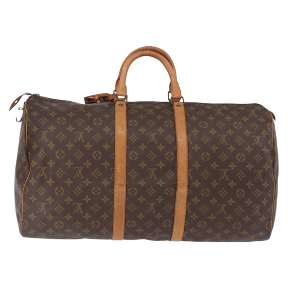 LOUIS VUITTON Monogram Keepall 55 Boston Bag M41424 LV Auth 196429